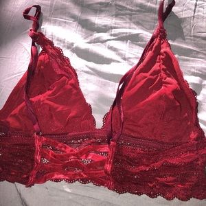 Ruby red in padded bralette